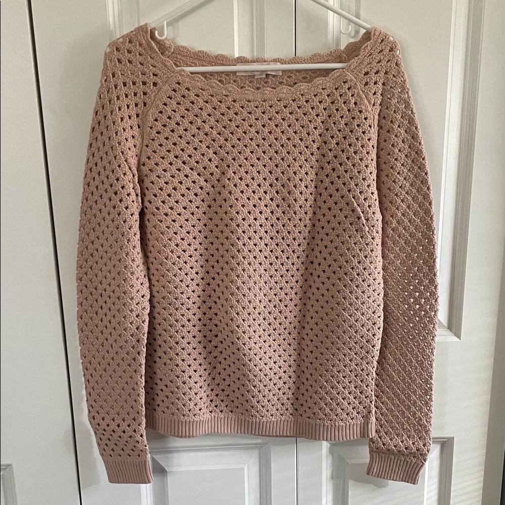LOFT Women's Blush Open-Knit Sweater